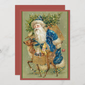 Vintager Weihnachtsmann frohe Weihnachten (Vorne/Hinten)