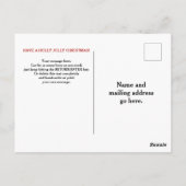 Vintager Weihnachtsmann Frohe Weihnachten individu Postkarte (Rückseite)