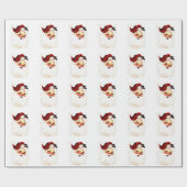 Vintager Weihnachtsmann: Frohe Weihnachtsfeier Geschenkpapier (Flach)