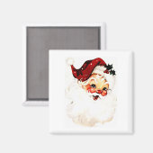 Vintager Weihnachtsmann: Frohe Weihnachtsfeier Magnet (Vorderseite/Rückseite)