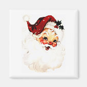 Vintager Weihnachtsmann: Frohe Weihnachtsfeier Magnet (Vorne)
