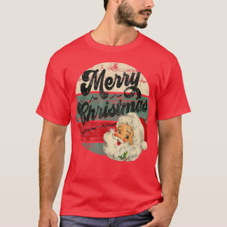 Vintager Weihnachtsmann frohe Weihnachtsgesicht Al T-Shirt