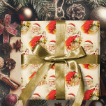 Vintager Weihnachtsmann Frohe Weihnachtswrapping P Geschenkpapier<br><div class="desc">Geben Sie Ihren Gaben die persönliche Touch mit charmanten Vintagen Weihnachtsmann fröhlichen Weihnachtsverpackung Papier. Bereiten Sie sich mit einem Vintagen Weihnachtswrapping Paper auf Ihren Urlaub vor! Mit einem klassischen Santa Claus-Design, das Liebhabern und Freunden Urlaubsfreude bereiten wird. Personalisieren Sie Ihre Daten mit Familiennamen oder einer speziellen Nachricht. Durchsuchen Sie meine...</div>