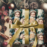 Vintager Weihnachtsmann Frohe Weihnachtswrapping P Geschenkpapier<br><div class="desc">Geben Sie Ihren Gaben die persönliche Touch mit charmanten Vintagen Weihnachtsmann fröhlichen Weihnachtsverpackung Papier. Bereiten Sie sich mit einem Vintagen Weihnachtswrapping Paper auf Ihren Urlaub vor! Mit einem klassischen Santa Claus-Design, das Liebhabern und Freunden Urlaubsfreude bereiten wird. Personalisieren Sie Ihre Daten mit Familiennamen oder einer speziellen Nachricht. Durchsuchen Sie meine...</div>