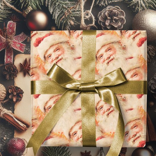 Vintager Weihnachtsmann Frohe Weihnachtswrapping P Geschenkpapier