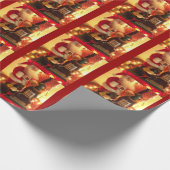 Vintager Weihnachtsmann für Kinder Geschenkpapier (Ecke)