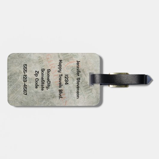 Vintager Weihnachtsmann Gepäckanhänger (Rückseite horizontal)