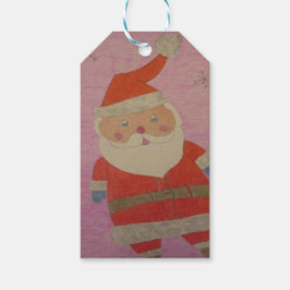 Vintager Weihnachtsmann Geschenkanhänger