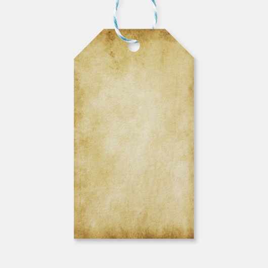 Vintager Weihnachtsmann Geschenkanhänger (Rückseite)