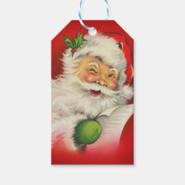 Vintager Weihnachtsmann Geschenkanhänger