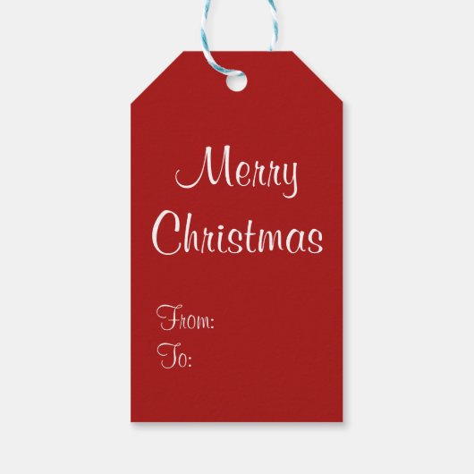 Vintager Weihnachtsmann Geschenkanhänger (Rückseite)