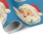 Vintager Weihnachtsmann Geschenkpapier (Rolleneckpunkt)