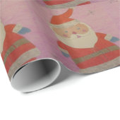 Vintager Weihnachtsmann Geschenkpapier (Rolleneckpunkt)