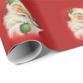 Vintager Weihnachtsmann Geschenkpapier