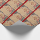 Vintager Weihnachtsmann Geschenkpapier (Ecke)