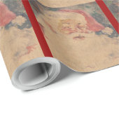 Vintager Weihnachtsmann Geschenkpapier (Rolleneckpunkt)