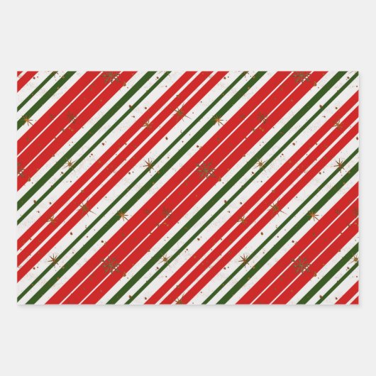 Vintager Weihnachtsmann Geschenkpapier Set (Vorderseite 2)