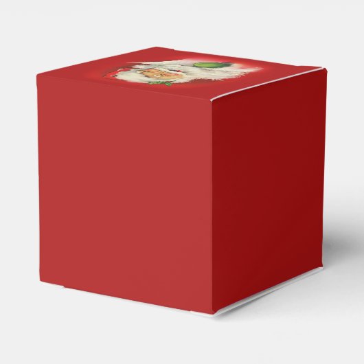 Vintager Weihnachtsmann Geschenkschachtel (Rückseite)