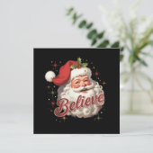 Vintager Weihnachtsmann glaubt Weihnachten (Stehend Vorderseite)