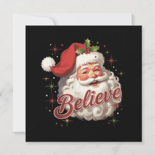 Vintager Weihnachtsmann glaubt Weihnachten