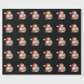 Vintager Weihnachtsmann glaubt Weihnachten Geschenkpapier (Flach)