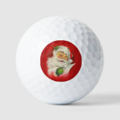 Vintager Weihnachtsmann Golfball (Vorderseite)
