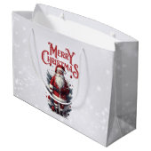 Vintager Weihnachtsmann Große Geschenktüte (Rückseite Schrägansicht)