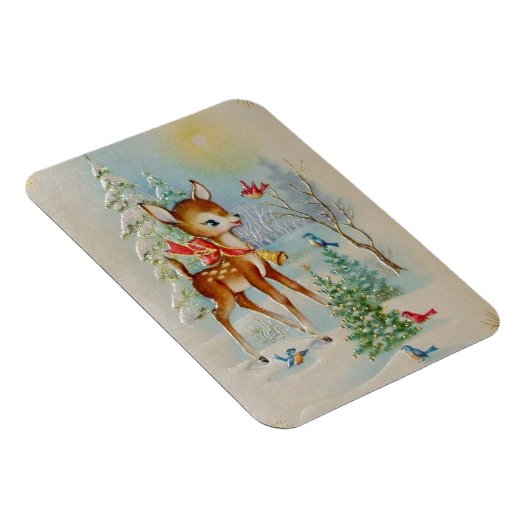 Vintager Weihnachtsmann Hirsch Magnet (Rechte Seite)