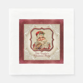 Vintager Weihnachtsmann Ho Ho Ho Deco Weihnachtsfe Serviette