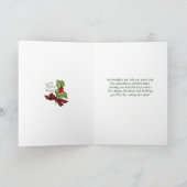 Vintager Weihnachtsmann, Holly-Weihnachtskarte für Feiertagskarte (Innenseite)