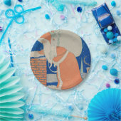 Vintager Weihnachtsmann im Chimney-Urlaub Pappteller (Party)