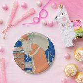 Vintager Weihnachtsmann im Chimney-Urlaub Pappteller (Party)