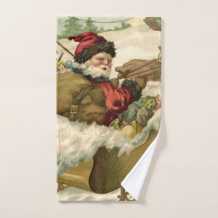 Vintager Weihnachtsmann im Handtuch