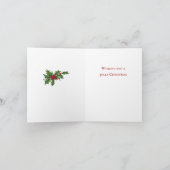 Vintager Weihnachtsmann im Schornstein Faltkarte Karte (Innenseite)