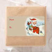 Vintager Weihnachtsmann in den Schnee Weihnachtssc (Insitu)