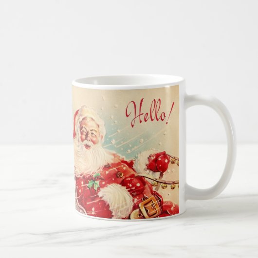 Vintager Weihnachtsmann Kaffeetasse (Rechts)