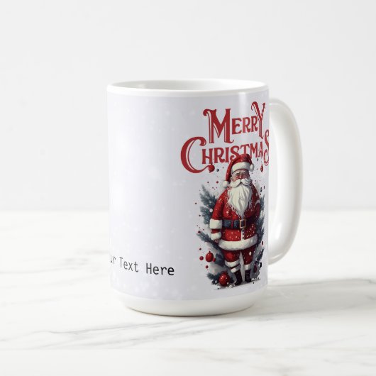 Vintager Weihnachtsmann Kaffeetasse (VorderseiteRechts)