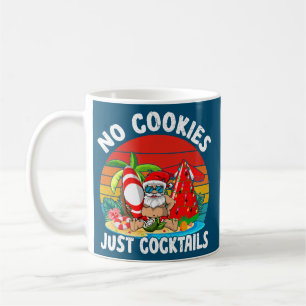 Vintager Weihnachtsmann Keine Kekse nur Cocktails  Kaffeetasse