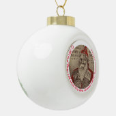Vintager Weihnachtsmann Keramik Kugel-Ornament (Links)