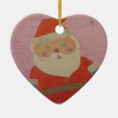 Vintager Weihnachtsmann Keramik Ornament (Vorne)