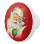 Vintager Weihnachtsmann Keramikknauf (Rechts)