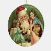 Vintager Weihnachtsmann Keramikornament (Links)
