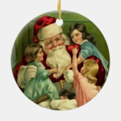 Vintager Weihnachtsmann Keramikornament (Hinten)