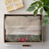 Vintager Weihnachtsmann, Kinder, Kiefer und Holund Seidenpapier (Geschenk)