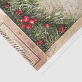 Vintager Weihnachtsmann, Kinder, Kiefer und Holund Seidenpapier (Ausschnitt)