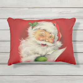 Vintager Weihnachtsmann Kissen Für Draußen
