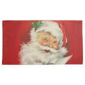 Vintager Weihnachtsmann Kissenbezug (Vorderseite-Rechts)