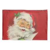 Vintager Weihnachtsmann Kissenbezug (Rückseite)