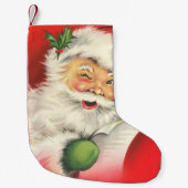 Vintager Weihnachtsmann Kleiner Weihnachtsstrumpf (Vorderseite)