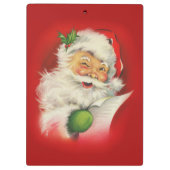 Vintager Weihnachtsmann Klemmbrett (Rückseite)